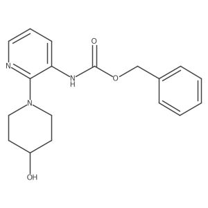 benzyl N-[2-(4-hydroxypiperidin-1-yl)pyridin-3-yl]carbamate Structure