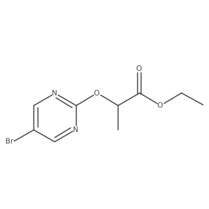 Ethyl 2-((5-bromopyrimidin-2-yl)oxy)propanoate结构式