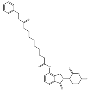 Benzyl 10-[[2-(2,6-dioxo-3-piperidyl)-1-oxo-isoindolin-4-yl]amino]-10-oxo-decanoate结构式