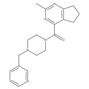 1-{2-methyl-5H,6H,7H-cyclopenta[d]pyrimidine-4-carbonyl}-4-[(pyridin-3-yl)methyl]piperazine结构式