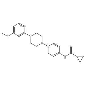 N-{5-[4-(4-methoxypyrimidin-2-yl)piperazin-1-yl]pyridin-2-yl}cyclopropanecarboxamide结构式