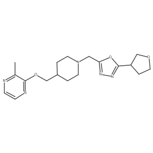 2-Methyl-3-[(1-{[5-(oxolan-3-yl)-1,3,4-oxadiazol-2-yl]methyl}piperidin-4-yl)methoxy]pyrazine Structure