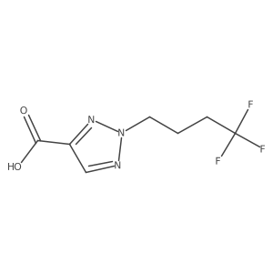 2-(4,4,4-Trifluorobutyl)-2H-1,2,3-triazole-4-carboxylic acid结构式