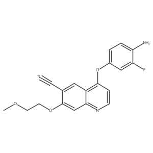 4-(4-Amino-3-fluorophenoxy)-6-cyano-7-(2-methoxyethoxy)quinoline Structure