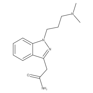 1-[3-(Dimethylamino)propyl]-1H-indazole-3-acetamide结构式