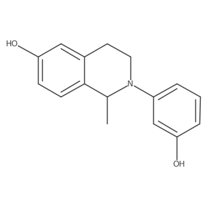 2-(3-hydroxyphenyl)-1-methyl-3,4-dihydro-1H-isoquinolin-6-ol Structure