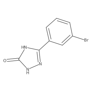 5-(3-Bromophenyl)-2,4-dihydro-3H-1,2,4-triazol-3-one结构式