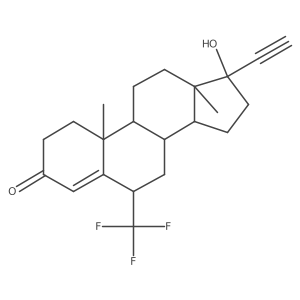 17I+/--Pregn-4-en-20-yn-3-one, 17-hydroxy-6I(2)-(trifluoromethyl)- Structure
