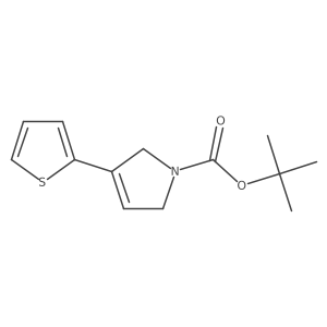 3-Thiophen-2-yl-2,5-dihydro-pyrrole-1-carboxylic acid tert-butyl ester结构式