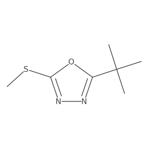 2-Tert-butyl-5-methylsulfanyl-1,3,4-oxadiazole Structure