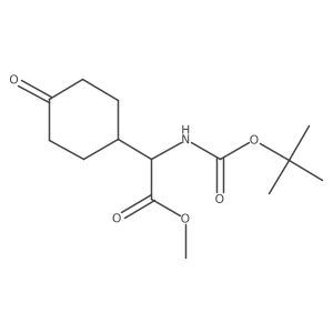 Methyl (S)-2-(Boc-amino)-2-(4-oxocyclohexyl)acetate结构式