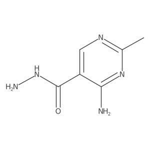 5-Pyrimidinecarboxylic acid, 4-amino-2-methyl-, hydrazide结构式