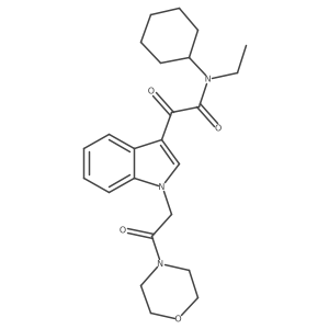 N-cyclohexyl-N-ethyl-2-(1-(2-morpholino-2-oxoethyl)-1H-indol-3-yl)-2-oxoacetamide Structure