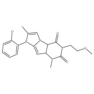 6-(2-Chlorophenyl)-2-(2-methoxyethyl)-4,7-dimethyl-4a,9a-dihydropurino[7,8-a]imidazole-1,3-dione Structure