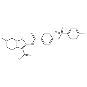 2-(4-(4-Fluorophenylsulfonamido)benzamido)-6-methyl-4,5,6,7-tetrahydrobenzo[b]thiophene-3-carboxamide结构式