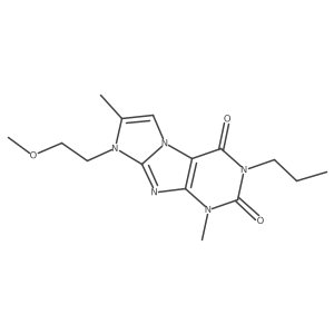 8-(2-methoxyethyl)-1,7-dimethyl-3-propyl-1H-imidazo[2,1-f]purine-2,4(3H,8H)-dione结构式