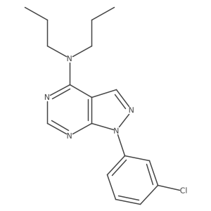 1-(3-chlorophenyl)-N,N-dipropyl-1H-pyrazolo[3,4-d]pyrimidin-4-amine结构式