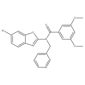 N-(6-bromobenzo[d]thiazol-2-yl)-3,5-dimethoxy-N-(pyridin-3-ylmethyl)benzamide Structure