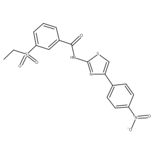 3-(ethylsulfonyl)-N-(4-(4-nitrophenyl)thiazol-2-yl)benzamide Structure