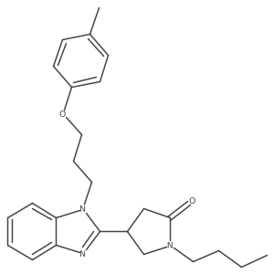 1-butyl-4-{1-[3-(4-methylphenoxy)propyl]-1H-benzimidazol-2-yl}pyrrolidin-2-one Structure