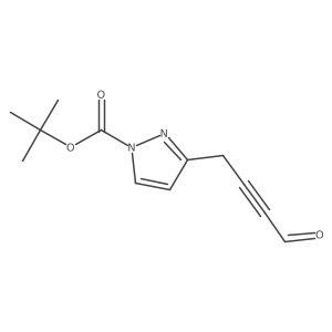 1,1-Dimethylethyl 3-(4-oxo-2-butyn-1-yl)-1H-pyrazole-1-carboxylate结构式