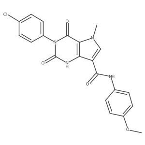 3-(4-chlorophenyl)-N-(4-methoxyphenyl)-5-methyl-2,4-dioxo-2,3,4,5-tetrahydro-1H-pyrrolo[3,2-d]pyrimidine-7-carboxamide结构式