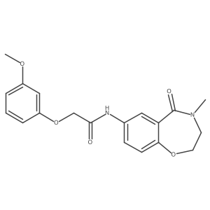 2-(3-methoxyphenoxy)-N-(4-methyl-5-oxo-2,3,4,5-tetrahydrobenzo[f][1,4]oxazepin-7-yl)acetamide Structure