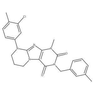 9-(3-chloro-4-methylphenyl)-1-methyl-3-(3-methylbenzyl)-6,7,8,9-tetrahydropyrimido[2,1-f]purine-2,4(1H,3H)-dione Structure