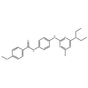 N-(4-((4-(diethylamino)-6-methylpyrimidin-2-yl)amino)phenyl)-4-methoxybenzamide结构式
