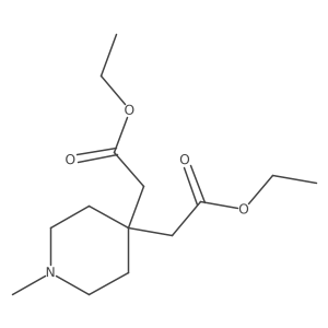 Diethyl 2,2'-(1-methylpiperidine-4,4-diyl)diacetate结构式