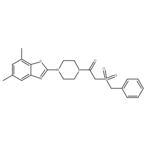 2-(Benzylsulfonyl)-1-(4-(5,7-dimethylbenzo[d]thiazol-2-yl)piperazin-1-yl)ethanone结构式