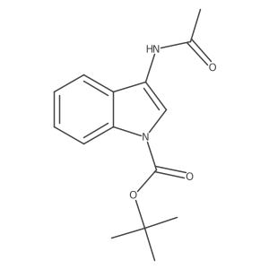tert-Butyl 3-acetamido-1H-indole-1-carboxylate结构式