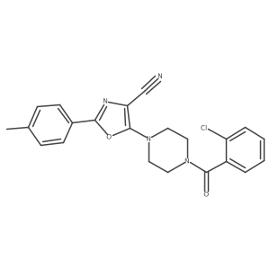 5-(4-(2-Chlorobenzoyl)piperazin-1-yl)-2-(p-tolyl)oxazole-4-carbonitrile Structure
