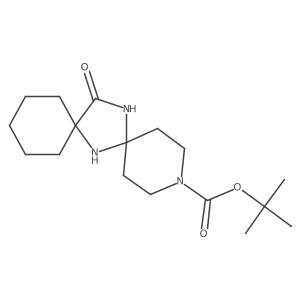 14-Oxo-3,7,15-triaza-dispiro[5.1.5.2]pentadecane-3-carboxylic acid tert-butyl ester结构式