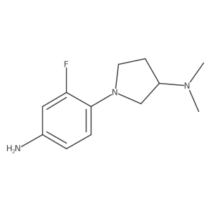 1-(4-amino-2-fluorophenyl)-N,N-dimethylpyrrolidin-3-amine结构式