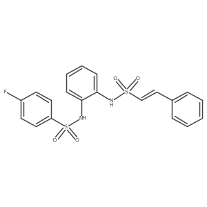 4-fluoro-N-[2-(2-phenylethenesulfonamido)phenyl]benzene-1-sulfonamide Structure