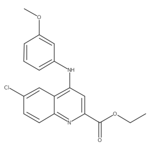 Ethyl 6-chloro-4-[(3-methoxyphenyl)amino]quinoline-2-carboxylate结构式