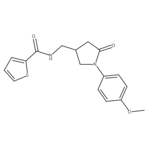 N-((1-(4-methoxyphenyl)-5-oxopyrrolidin-3-yl)methyl)thiophene-2-carboxamide结构式