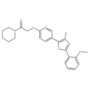 2-((6-(2-(2-Methoxyphenyl)-4-methylthiazol-5-yl)pyridazin-3-yl)thio)-1-morpholinoethanone结构式