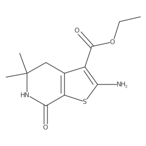 Ethyl 2-amino-5,5-dimethyl-7-oxo-4,5,6,7-tetrahydro-thieno[2,3-c]pyridine-3-carboxylate Structure