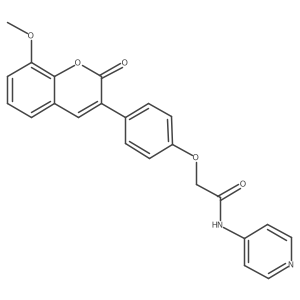 2-[4-(8-methoxy-2-oxo-2H-chromen-3-yl)phenoxy]-N-(pyridin-4-yl)acetamide结构式