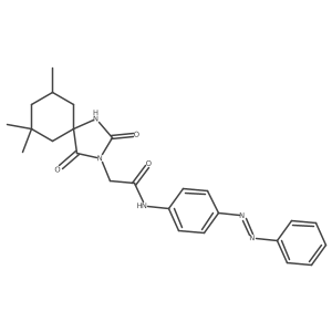 N-(4-phenyldiazenylphenyl)-2-(7,7,9-trimethyl-2,4-dioxo-1,3-diazaspiro[4.5]decan-3-yl)acetamide Structure