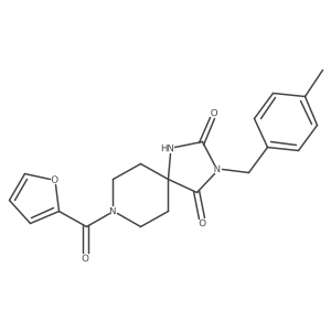 8-(Furan-2-carbonyl)-3-(4-methylbenzyl)-1,3,8-triazaspiro[4.5]decane-2,4-dione结构式