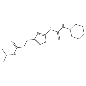 3-{2-[(cyclohexylcarbamoyl)amino]-1,3-thiazol-4-yl}-N-(propan-2-yl)propanamide Structure