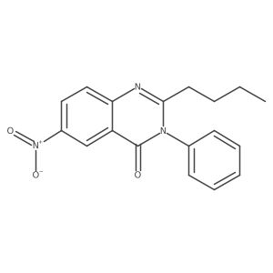 2-Butyl-6-nitro-3-phenylquinazolin-4(3h)-one结构式