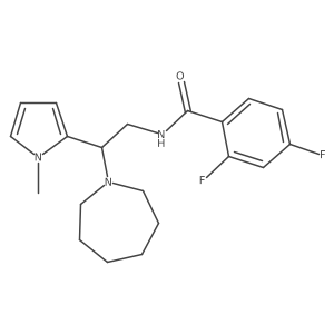 N-(2-(azepan-1-yl)-2-(1-methyl-1H-pyrrol-2-yl)ethyl)-2,4-difluorobenzamide结构式