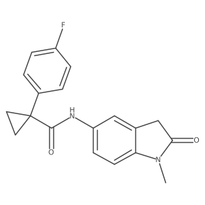1-(4-fluorophenyl)-N-(1-methyl-2-oxoindolin-5-yl)cyclopropanecarboxamide Structure