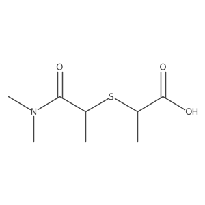 2-[[2-(Dimethylamino)-1-methyl-2-oxoethyl]thio]propanoic acid结构式