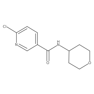 6-chloro-N-(oxan-4-yl)pyridine-3-carboxamide结构式