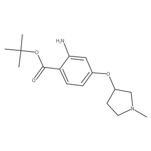 tert-butyl 4-((S)-1-methylpyrrolidin-3-yloxy)-2-aminobenzoate Structure